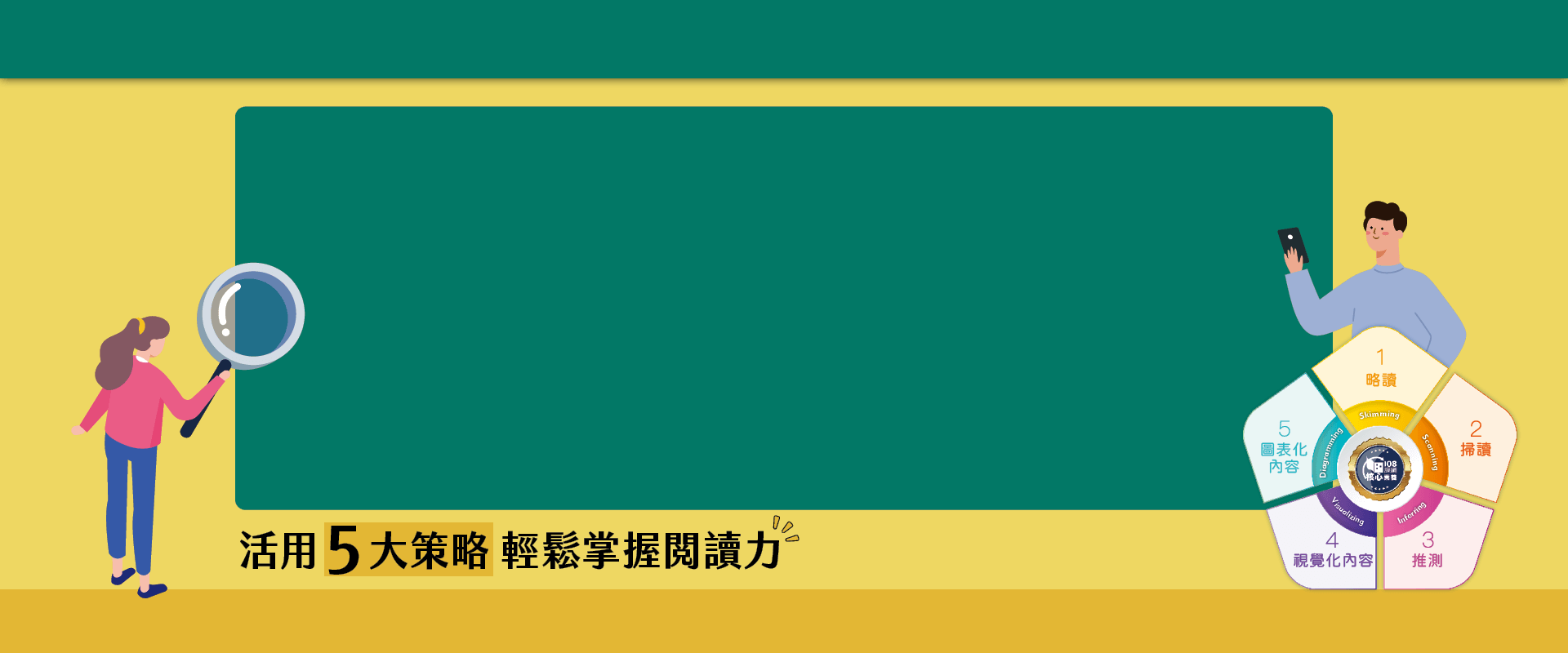 引導式英文閱讀測驗：活用 5 大策略輕鬆掌握閱讀力 (進階版)