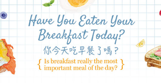 你今天吃早餐了嗎? Have You Eaten Your Breakfast Today?