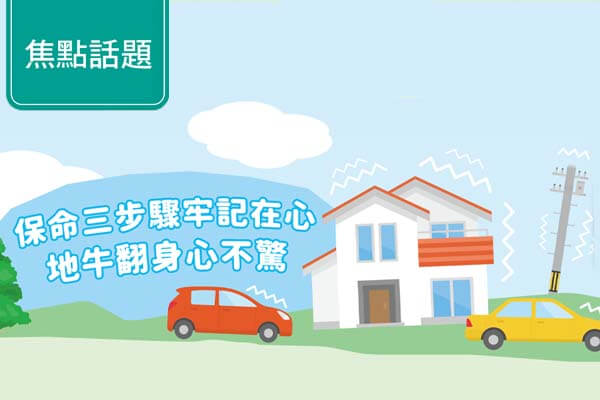 保命三步驟牢記在心 地牛翻身心不驚 The 1-2-3 Safety Procedure during an Earthquake