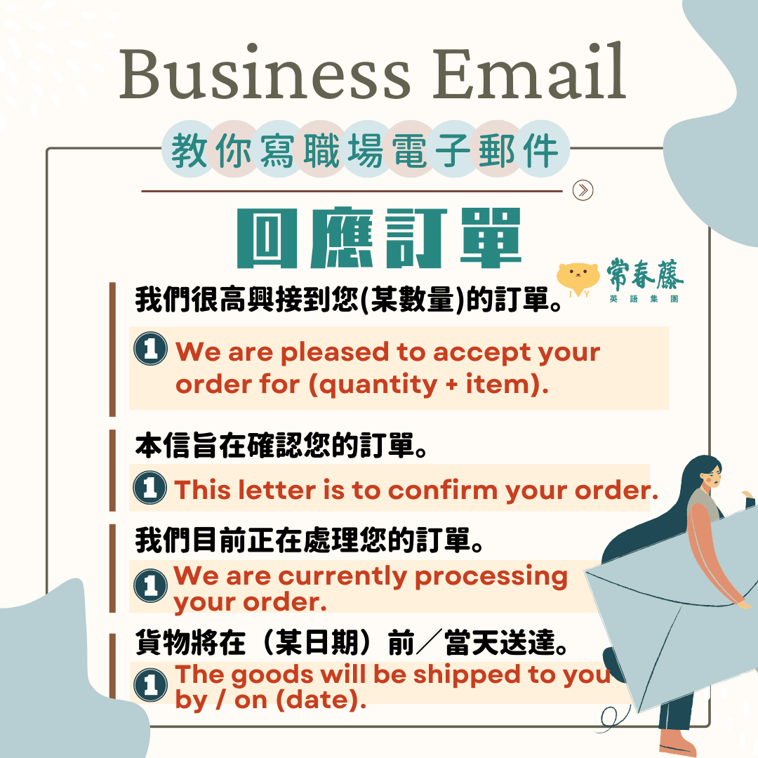 【教你寫職場Email英文】#18 賣方如何回應訂單信件，這樣回專業又道地!